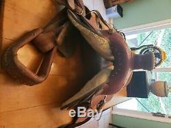 15 inch circle Y western roping saddle