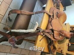 15 inch circle Y western roping saddle