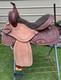 15 Silver Studded Western Barrel Saddle Withtooled Leather, Roughout Fenders