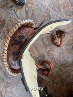 15 western barrel saddle leather