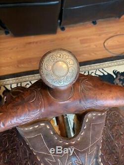 15Equitation Western Pleasure saddle Tooling Silver