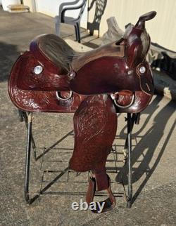 15in King Series Western Trail/ Pleasure Saddle, Brown Leather