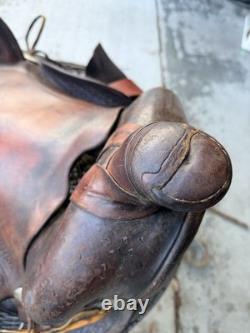 15in Western Saddle Can't Find Brand 6 Gullet Tooled Leather