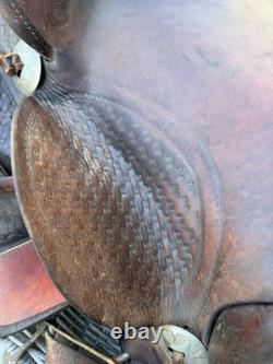 15in Western Saddle Can't Find Brand 6 Gullet Tooled Leather