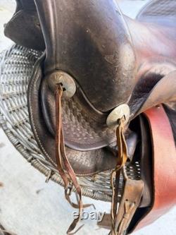 15in Western Saddle Can't Find Brand 6 Gullet Tooled Leather