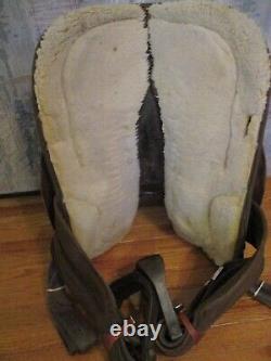 16'' #106 big horn brown leather & cordura western barrel trail saddle QH BARS