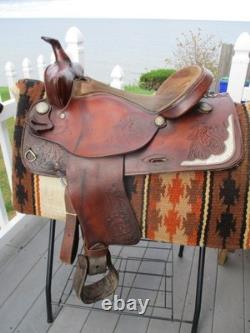 16'' # 1621 Blue Ridge Fqh Bars Western Trail Saddle USA