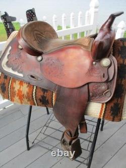 16'' # 1621 Blue Ridge Fqh Bars Western Trail Saddle USA
