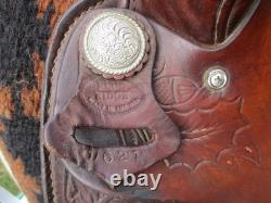 16'' # 1621 Blue Ridge Fqh Bars Western Trail Saddle USA
