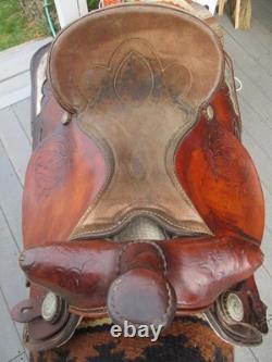 16'' # 1621 Blue Ridge Fqh Bars Western Trail Saddle USA