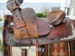 16'' # 1621 Blue Ridge Fqh Bars Western Trail Saddle USA