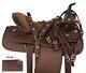 16 17 18 In Brown Western Pleasure Trail Horse Synthetic Saddle Tack Set Used