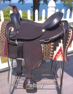 16'' 2054FC-6 Black FLEX Arabian abetta Western saddle FLEX FULL BARS, ANTISLIP