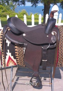 16'' 2054FC-6 Black FLEX Arabian abetta Western saddle FLEX FULL BARS, ANTISLIP