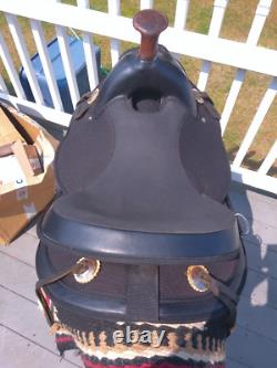 16'' 2054FC-6 Black FLEX Arabian abetta Western saddle FLEX FULL BARS, ANTISLIP