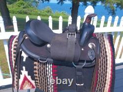 16'' 2054FC-6 Black FLEX Arabian abetta Western saddle FLEX FULL BARS, ANTISLIP