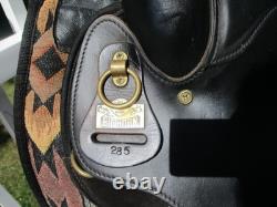 16.5'' Arabian big horn #285 Black leather & cordura western trail saddle