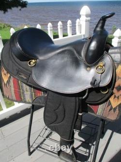 16.5'' Arabian big horn #285 Black leather & cordura western trail saddle
