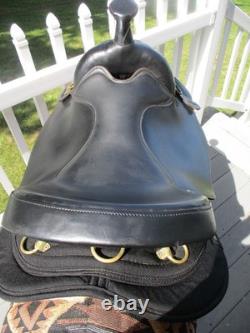 16.5'' Arabian big horn #285 Black leather & cordura western trail saddle