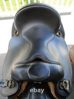 16.5'' Arabian big horn #285 Black leather & cordura western trail saddle