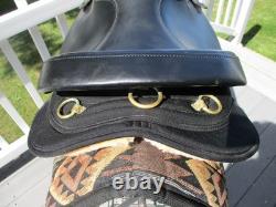 16.5'' Arabian big horn #285 Black leather & cordura western trail saddle
