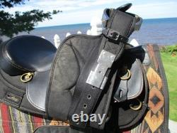 16.5'' Arabian big horn #285 Black leather & cordura western trail saddle