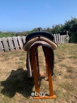 16.5 Black Big Horn #115 Arabian Bars Western Saddle Light Weight
