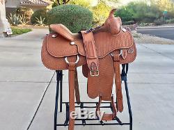 16.5 Blue Ribbon Custom Saddle with Suede Dowdy seat
