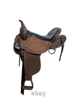 16.5 Inch Used Circle Y Iron Weed Western Trail Saddle X-Wide 1076-11334