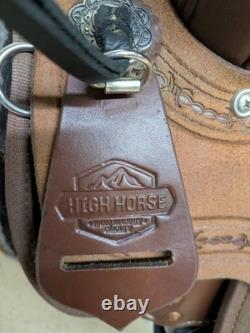 16.5 Inch Used Circle Y Iron Weed Western Trail Saddle X-Wide 1076-11334