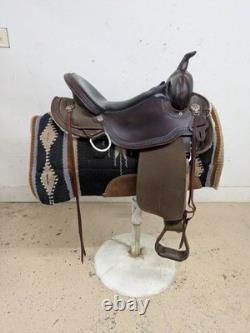 16.5 Inch Used Circle Y Rosebud Western Trail Saddle 1033-10862