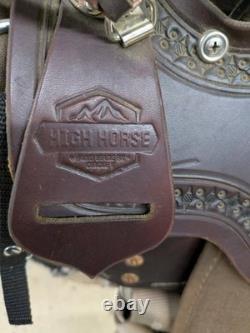 16.5 Inch Used Circle Y Rosebud Western Trail Saddle 1033-10862