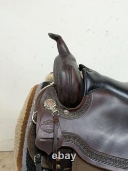 16.5 Inch Used Circle Y Rosebud Western Trail Saddle 1033-10862
