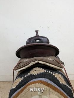 16.5 Inch Used Circle Y Rosebud Western Trail Saddle 1033-10862