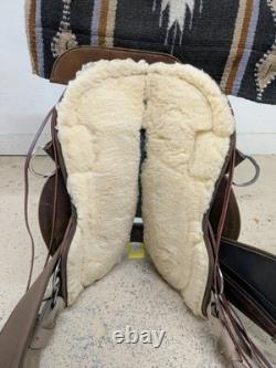 16.5 Inch Used Circle Y Rosebud Western Trail Saddle 1033-10862