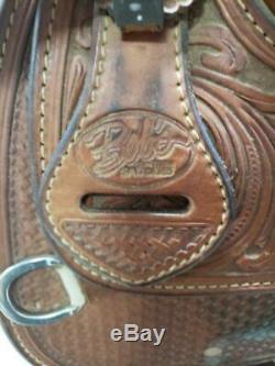 16.5 Used Bobs Western Reining Saddle 3-1519