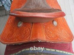 16'' #721 Tooled Western Trail Saddle Sqh Bar