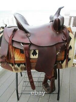 16'' #722 American Saddlery Bear Trap Rancher Western Saddle Hi Cantle Qh Bars