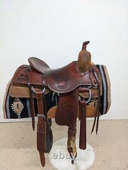 16.75 Used Todd Jey's Western Ranch Cutting Saddle 2-1422