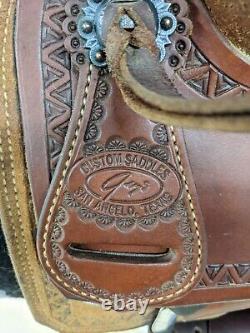 16.75 Used Todd Jey's Western Ranch Cutting Saddle 2-1422