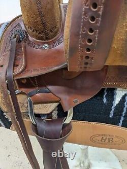 16.75 Used Todd Jey's Western Ranch Cutting Saddle 2-1422
