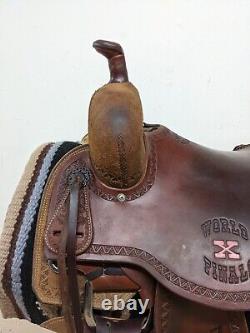 16.75 Used Todd Jey's Western Ranch Cutting Saddle 2-1422