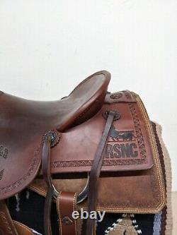 16.75 Used Todd Jey's Western Ranch Cutting Saddle 2-1422