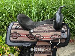 16 ABETTA LIGHT WEIGHT Western Horse Saddle Aztec Print Semi Bar