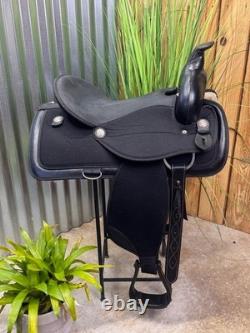 16 ABETTA Light Weight Western Trail Saddle #20515-6 Black CLEAN