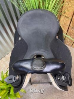 16 ABETTA Light Weight Western Trail Saddle #20515-6 Black CLEAN