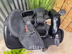 16 ABETTA Light Weight Western Trail Saddle #20515-6 Black CLEAN