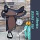 16 Abetta Lightweight Saddle, Western Saddle, Brown/black Color, Clean