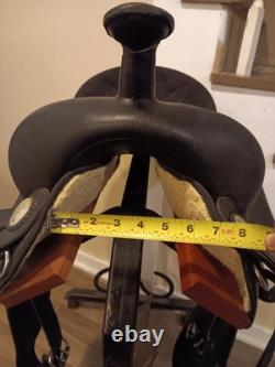 16 Abetta Trail Synthetic Black Western Saddle FQHB