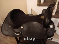 16 Abetta Trail Synthetic Black Western Saddle FQHB